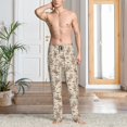 thumbnail image 2 of Fotbe Cowboy Sitting On Cow Back Pantalones de Pijama para Hombre, Pantalones de Dormir, Pantalones de Casa con Cintura Ajustable y Bolsillos-Small, 2 of 6