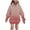 Red B, variant on Zpanxa Big Girls Line Pattern Hooded Sweatshirt, Soft Brushed Interior Pullover with Kangaroo Pocket for School Wear 3-14 Years