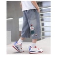 thumbnail image 4 of RTKFRFLM Boys Summer Casual Jean Shorts Kids Classic Denim Short Trousers Blue 10-12 Years, 4 of 8