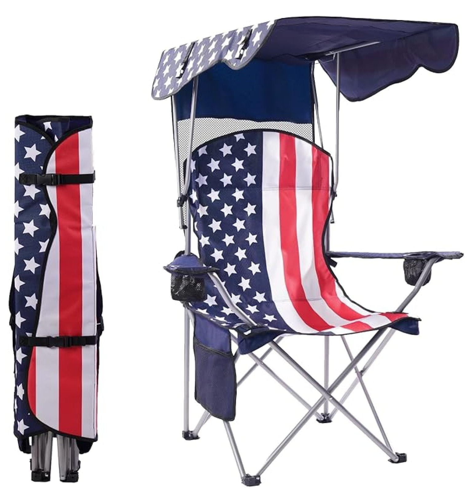 Kelsyus Original Foldable Canopy Chair for Camping, Tailgates, and