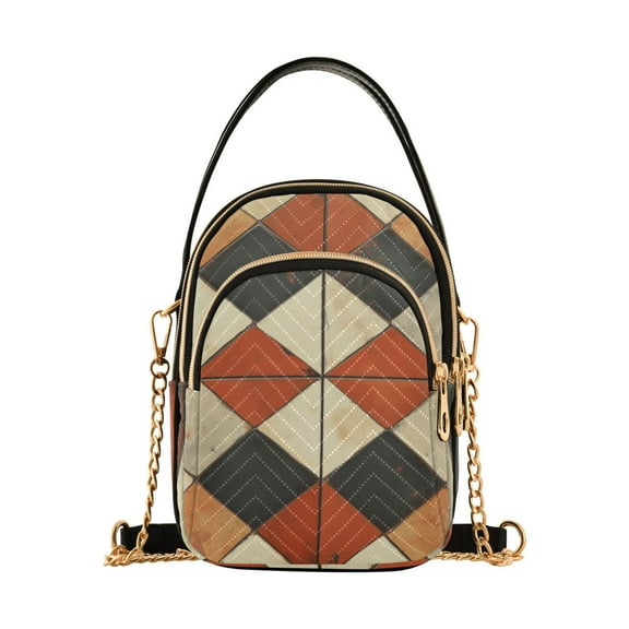 FORMRS Crossbody Bag for Women Shoulder Cell Phone Purse with Zipper, Checkered Pattern
