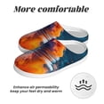 thumbnail image 6 of Rateoe Modern Art Red And Blue Colors Print Women's Men's Cotton Knit Slippers Lightweight Memory Foam Indoor House Shoes with Anti-Skid Sole-42/43, 6 of 7