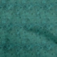 thumbnail image 1 of oneOone Viscose Jersey Teal Green Fabric Abstract Floral Craft Projects Decor Fabric Printed By The Yard 60 Inch Wide, 1 of 5
