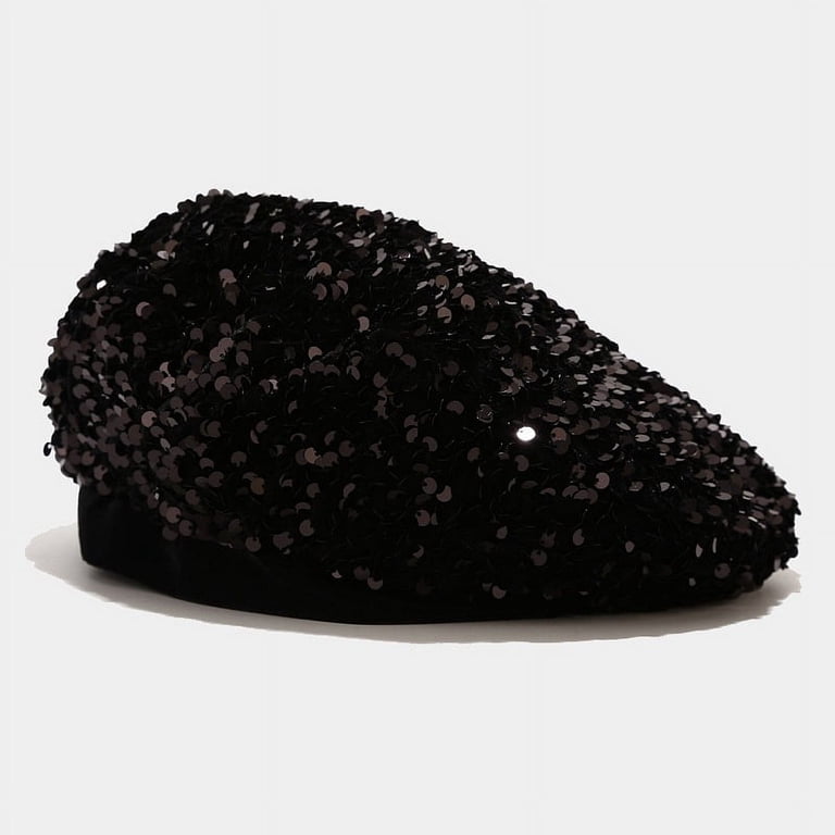 Bling Beret Hats for Women Sequin Paris Artist Cap  display picture 1