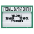 thumbnail image 5 of Aarco DMBM5272 Double Sided Marquee with Header - Clear Satin Anodized, 5 of 7