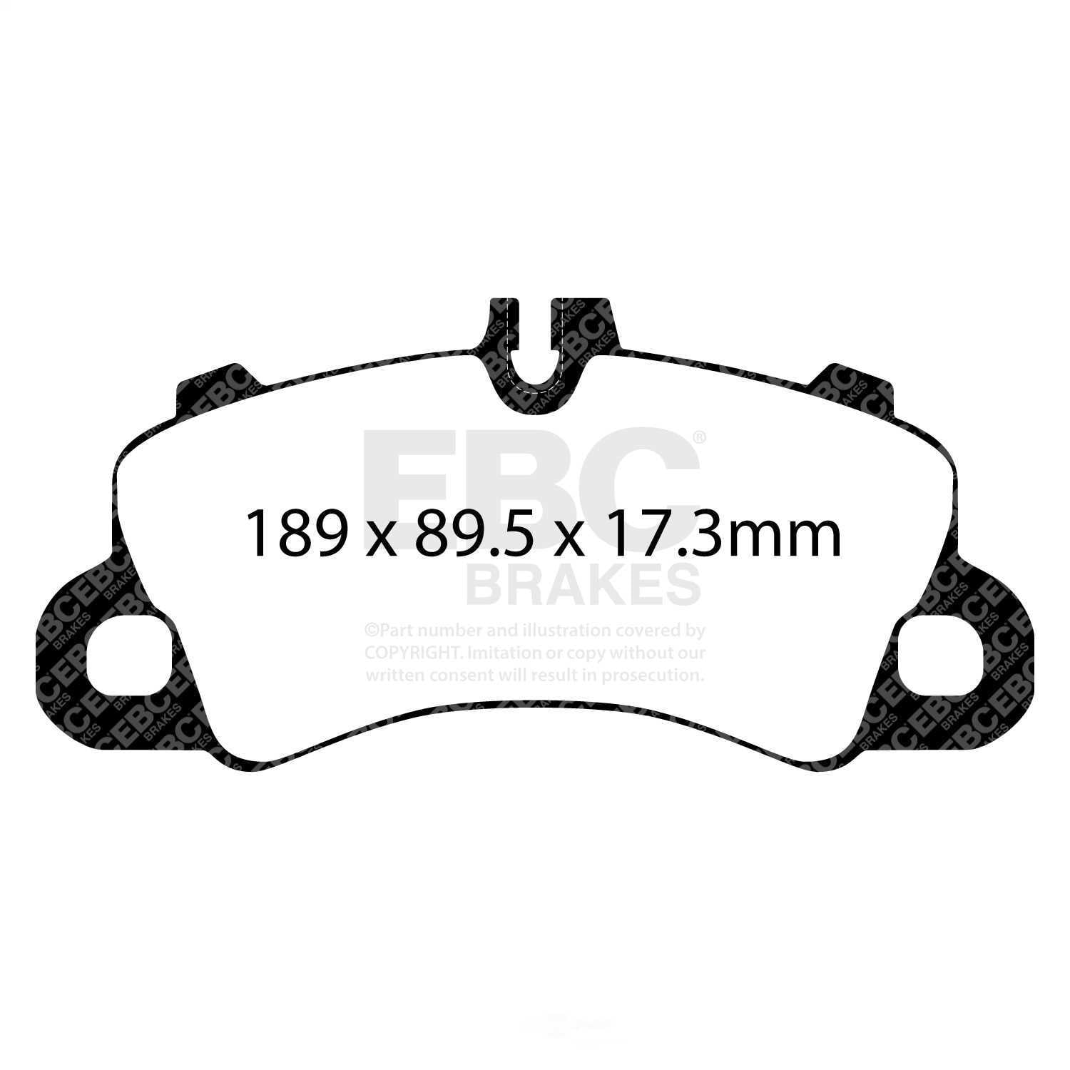 EBC Brakes Bluestuff NDX Trackday Brake Pad Set Fits select: 2018-2019,2021-2022 PORSCHE CAYENNE