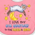 thumbnail image 4 of Inktastic I Love My Big Brother to the Moon and Back Cute Sheep Boys or Girls Baby Bib, 4 of 4