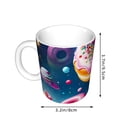 thumbnail image 2 of Yiaed Starry Sky Colorful Donut Print Ceramics Coffee,Large Handle Design,Extra Large Tea and Coffee Cup for Office and Home Mugs, 2 of 6