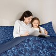 thumbnail image 5 of Feelyou Blue Damask Full Size Comforter Sets, Farmhouse Sheep Skull Bedding Sets, 3pcs, 5 of 8