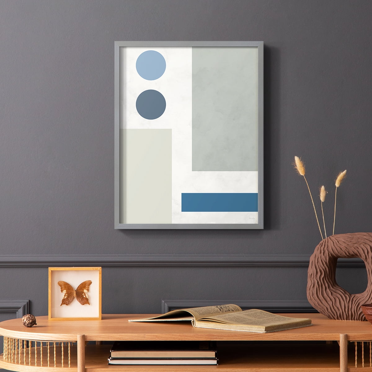 Stars Align I in Gray Solid Wood 22 x 28 Framed Print