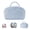 Blue, variant on SPEKSEE Travel Makeup Bag for Women, 2Pcs Puffer Waterproof Cosmetic Organizer, Wide-Open Lay-Flat Cosmetic Bags, Large Capacity Water-Resistant Toiletry Organizer with Compartments