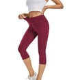 thumbnail image 6 of Funidos Women's Capri Yoga Leggings High Waisted Pants with Pockets Tummy Control Workout Leggings for Women Athletic Leggings for Yoga Gym Running, 6 of 6