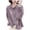 Purple0, variant on Annhoo Women's Linen Shirts Oversized Solid Color Crewneck Button Down Long Sleeve Blouses with Pocket Soft Clothes