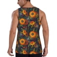 thumbnail image 3 of Xecao Sunflowers Men's Tank Top Workout Quick Dry Sleeveless Gym Jogging Muscle Shirts Summer Swim Beach Tops, 3 of 9