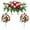 Red, variant on Artificial Cemetery Flower Saddles, Cemetery Memorial Flowers for Grave Tombstone Decorations,Artificial Rose Bouquet Grave Memorial Flowers