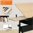 thumbnail image 6 of KAAYEE Drafting Table Drawing Desk,27"-35.8"Height Adjustable Art Desk Drawing Table for Painters,Working,Natural, 6 of 9