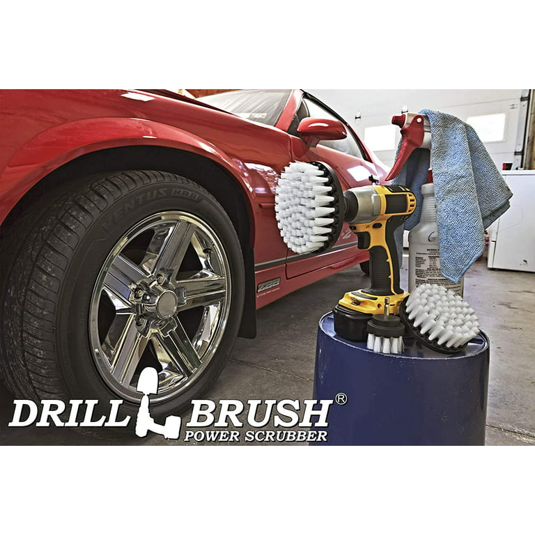 Drill Brushes Cleaning Car Mats, Carpet & Rubber 