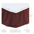 thumbnail image 4 of VHC Brands Rustic & Lodge Cumberland Bedding Accessory, Queen Skirt 60x80x16, Chili Pepper Red, 4 of 5