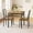 Vintage color_MDF seat, variant on WALYWIK Square Dining Table Set for 2 - Rustic Brown Breakfast Nook Kitchen Table with 2 Chairs, Gray_upholstered seat