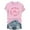 Pink, variant on Wensltd Summer Short Sleeve Tops for Women Loose Fit Soft Breathable Valentine's Day Graphic Tees Comfortable Spring Blouses
