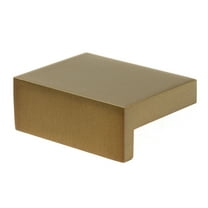 1-1/2 in. Modern Rectangular Dresser Drawer Finger Pull Knobs, Satin Gold, Pack of 5