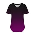 thumbnail image 4 of Summer Fashion Oversize Shirts for Womens V- Neck Printed Casual Pullover With Short Sleeves, 4 of 5