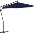 thumbnail image 3 of CorLiving Solward 10ft Tilting Cantilever Patio Umbrella with Steel Frame and 6 Support Arms, Navy Blue, 3 of 7