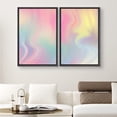 thumbnail image 2 of IDEA4WALL Framed Canvas Print Wall Art Set Rainbow Spectrum Abstract Multicolor Illustrations Fine Art Bohemian Minimalist Colorful Artwork for Living Room, Bedroom, Office - Black 16"x24"x2, 2 of 5