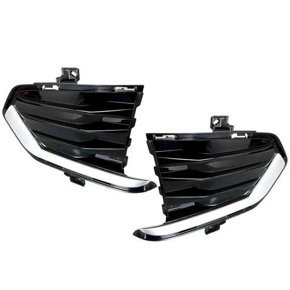 LABLT 2-Pack Bumper Fog Light Cover Grille Black Left and Right Side Replacement for 2017-2019 Cadillac XT5