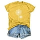 thumbnail image 2 of Blusas de Manga Corta para las Mujeres Divertida Impresión Cuello Redondo Camiseta Vintage, Blusas de Primavera para las Mujeres, 2 of 5