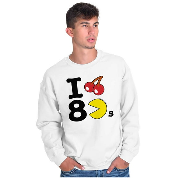 PACMAN I Love the 80s Cherry Fruit Sweatshirt for Men or Women Brisco Brands M