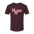 thumbnail image 2 of Wild Bobby, Hope Pink Ribbon Support Brave Fight, Breast Cancer Awareness, Men Premium Tri Blend Tee, Cardinal, Small, 2 of 5
