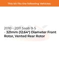 thumbnail image 2 of MAX Advanced Brakes - Brake Kit For 2010-2011 Saab 9-5| Carbon Ceramic Brake Pad and Rotor Kit Front and Rear| Drilled Slotted Brake Rotors, 2 of 9