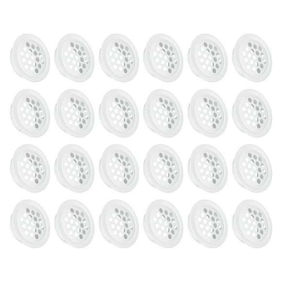 Cubierta de ventilación circular de 24 piezas, ventilación plana de soffit de 29 mm/1.1" cubierta de soffit de acero inoxidable blanca