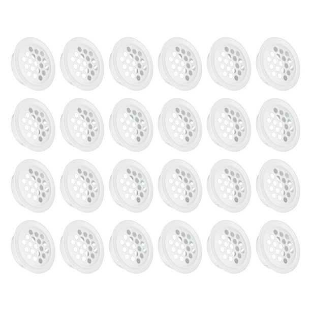Cubierta de ventilación circular de 24 piezas, ventilación plana de soffit de 29 mm/1.1" cubierta de soffit de acero inoxidable blanca