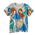 thumbnail image 2 of LRen Boys T Shirts Short Sleeve Cartoon Graphic Print Tee Kids Boy Casual Summer Back To School Clothes,5-6 Years, 2 of 6