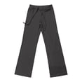 thumbnail image 5 of DuoJiaJ High Waist Casual Pants For With Drawstring Ties Flowy Wide Leg Comfort Trousers For Yoga Exercise And Daily Wear Women's Lounge Pants Gray L, 5 of 5