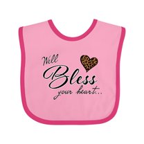 Inktastic Well Bless Your Heart with Leopard Print Boys or Girls Baby Bib