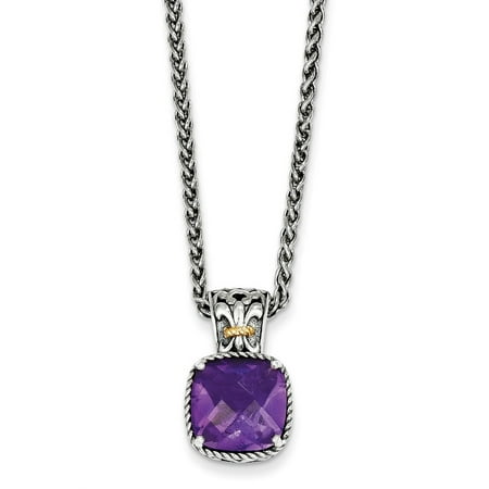 925 Sterling Silver 14kt Purple Amethyst Chain Necklace Pendant Charm Gemstone Fine Jewelry Ideal Gifts For Women Gift Set From Heart