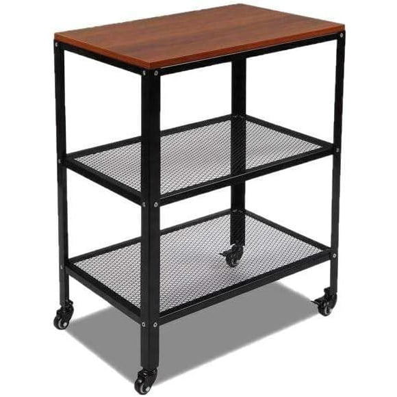 JHUS Microwave Kitchen Cart Storage Shelf Toaster Oven Rolling Stand Rack Organizer Mikalo Kitchen cart Rolling cart Cart with Wheels Rolling Storage cart Kitchen carts on Wheels Kitchen furnitu