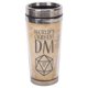 thumbnail image 1 of Taza de viaje de acero inoxidable con tapa, color gris, 16 onzas, World'S Okayest Dm, 1 of 1