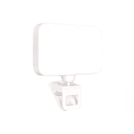 Portable Mini LED Video Light with Clip, 2800K-6500K Dimmable Selfie Fill Light for Phone and Laptop, High-Endurance Rechargeable Photography Lighting for Vlogging and Zoom Calls, 3.9" x 2.4"