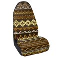thumbnail image 2 of POLERO Brown Geometric Stripe Terry Cloth Car Seat Cover, Waterproof Stain Resistant Sweat Protector, Universal Fit for Sedan SUVs Cars, 2 of 7