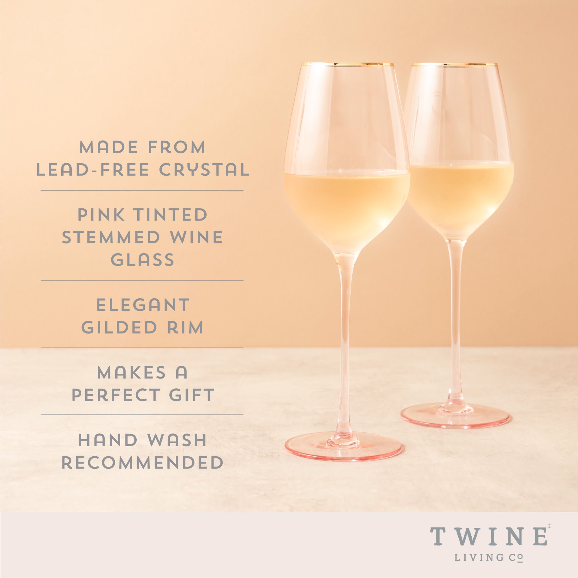 Weinglas Pink oder Gold