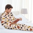 thumbnail image 6 of Fuzoiu Cute Armadillo1 Print Men's Long-Sleeved Pajama,Lounge Button Down Nightwear,Mens Notch Collar Pajama Set -X-Large, 6 of 7