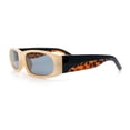 thumbnail image 6 of Classy Mod Narrow Rectangle Sport Plastic Dad Fashion Retro Sunglasses Beige - Black, 6 of 8