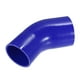 thumbnail image 1 of 45 grados 3 pulgadas a 3,5 pulgadas ID 4 capas coche codo reductor manguera de silicona acoplador tubo intercooler tubería de entrada azul 76-89 mm, 1 of 7