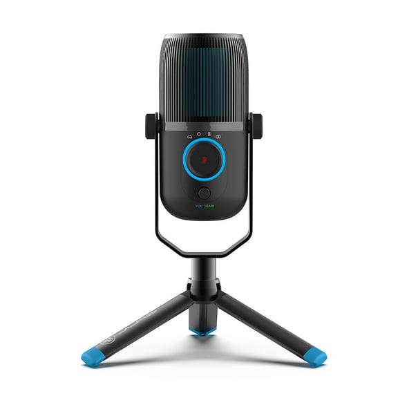 JLab Audio Talk USB Microphone with Optional Cardioid, Omnidirectional, Stereo, Bidirectional Signatures, Volume, Gain Control, Quick Mute and Plug and Play USB-C Output - 96k Sample Rate