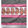 thumbnail image 2 of Soimoi Rayon Fabric Stripe,Paisley & Peacock Panel Decor Fabric Printed Yard 42 Inch Wide, 2 of 2