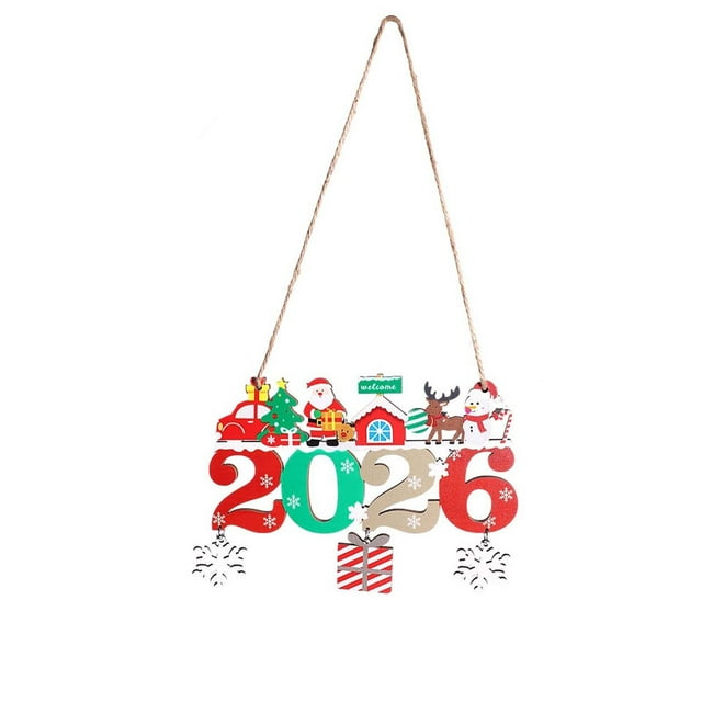 Adornos navideños colgantes, copos de nieve de madera, ciervos, colgantes de madera, decoración para árbol de Navidad, regalos para fiestas, adornos navideños, decoraciones navideñas para exteriores,